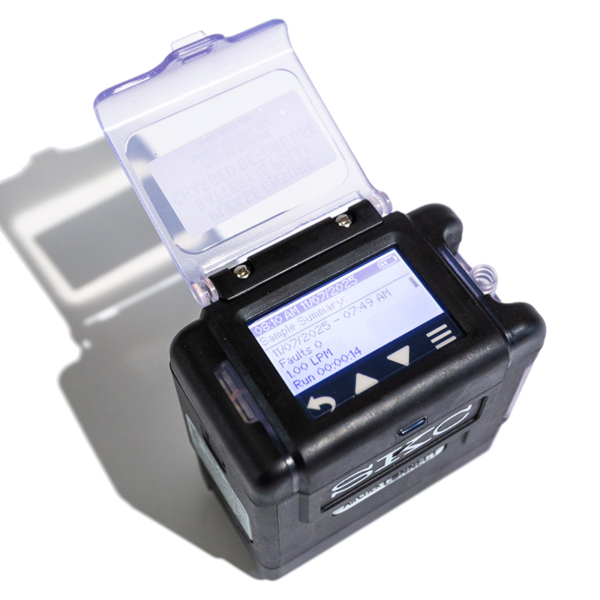 Pompe SKC AirChek Connect, vue de l'écran