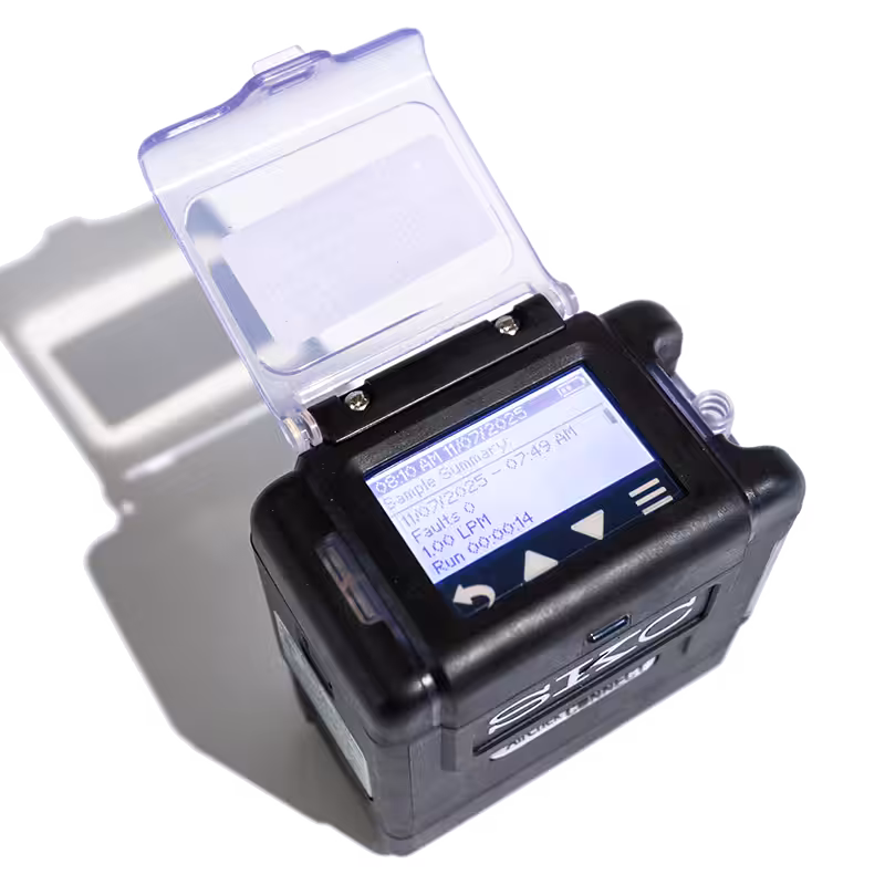 Pompe SKC AirChek Connect, vue de l'écran